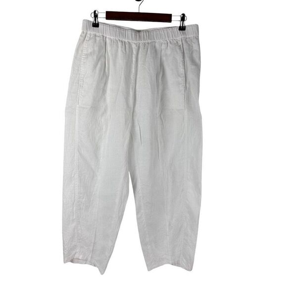 Eileen Fisher White Crop Pants size Medium - Picture 1 of 5